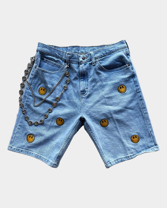 Have A Nice Day Denim Shorts