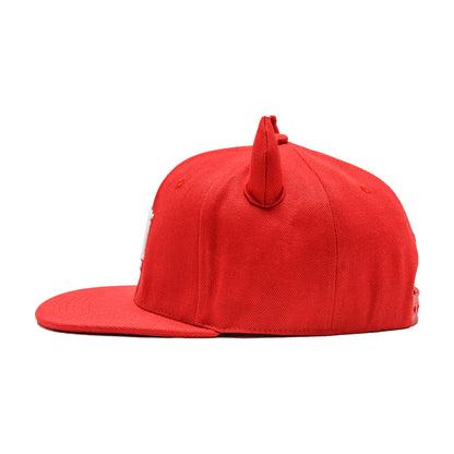 Horns Snapback Hat - Red