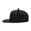 Horns Snapback Hat - Black