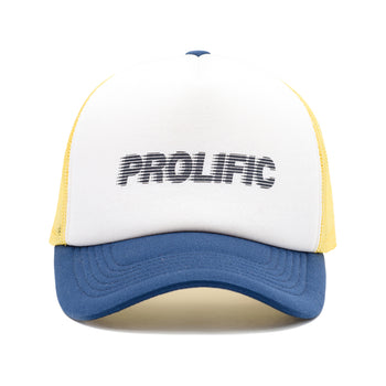 Motion Logo Trucker Hat - White/Navy/Yellow