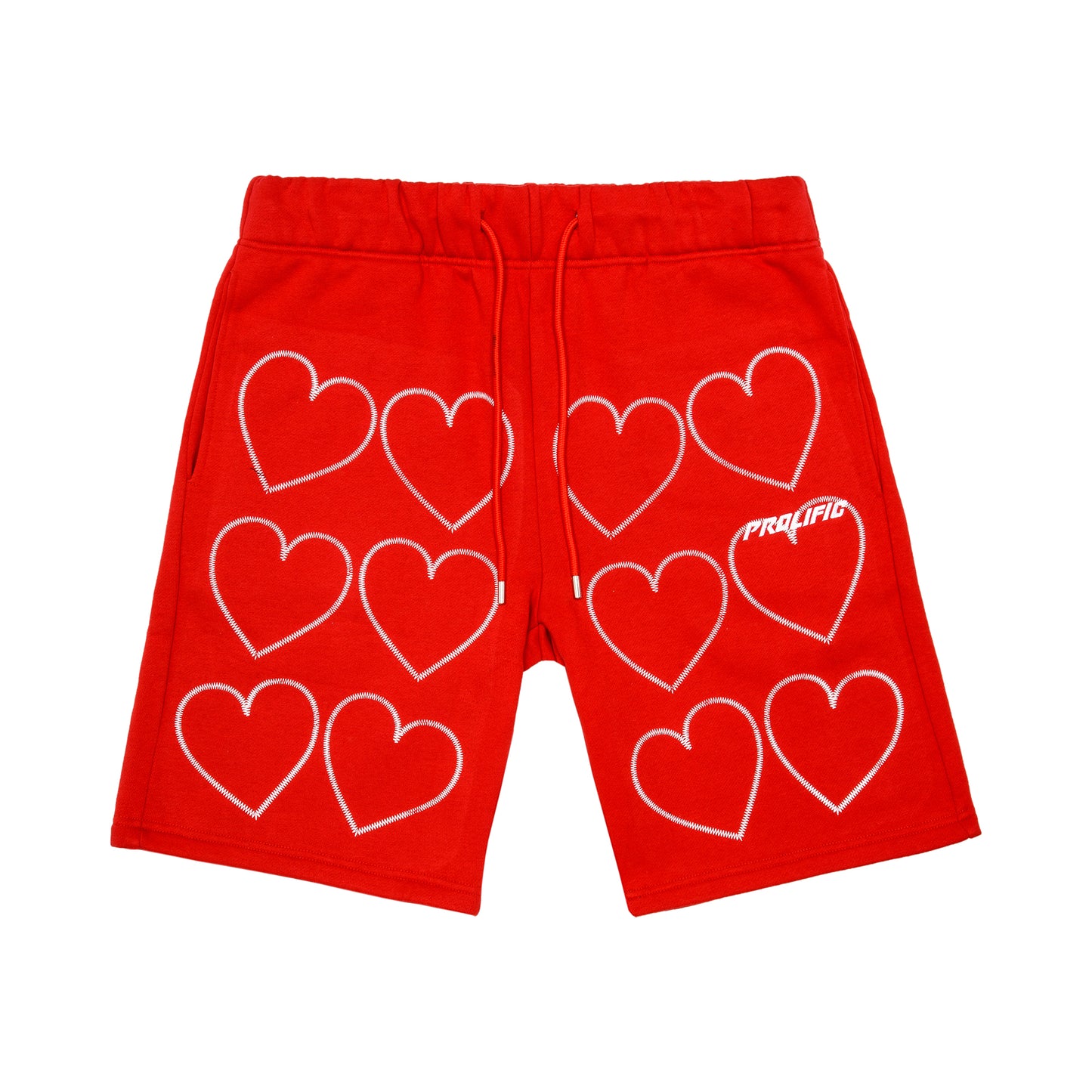 Hearts Shorts - Red
