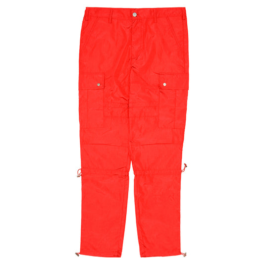 Elastic Techno Cargo Pants - Red