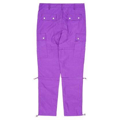 Elastic Techno Cargo Pants - Purple