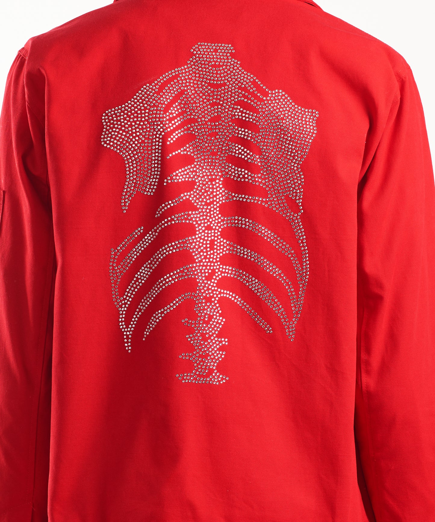 Bones Rhinestone Jacket - Red
